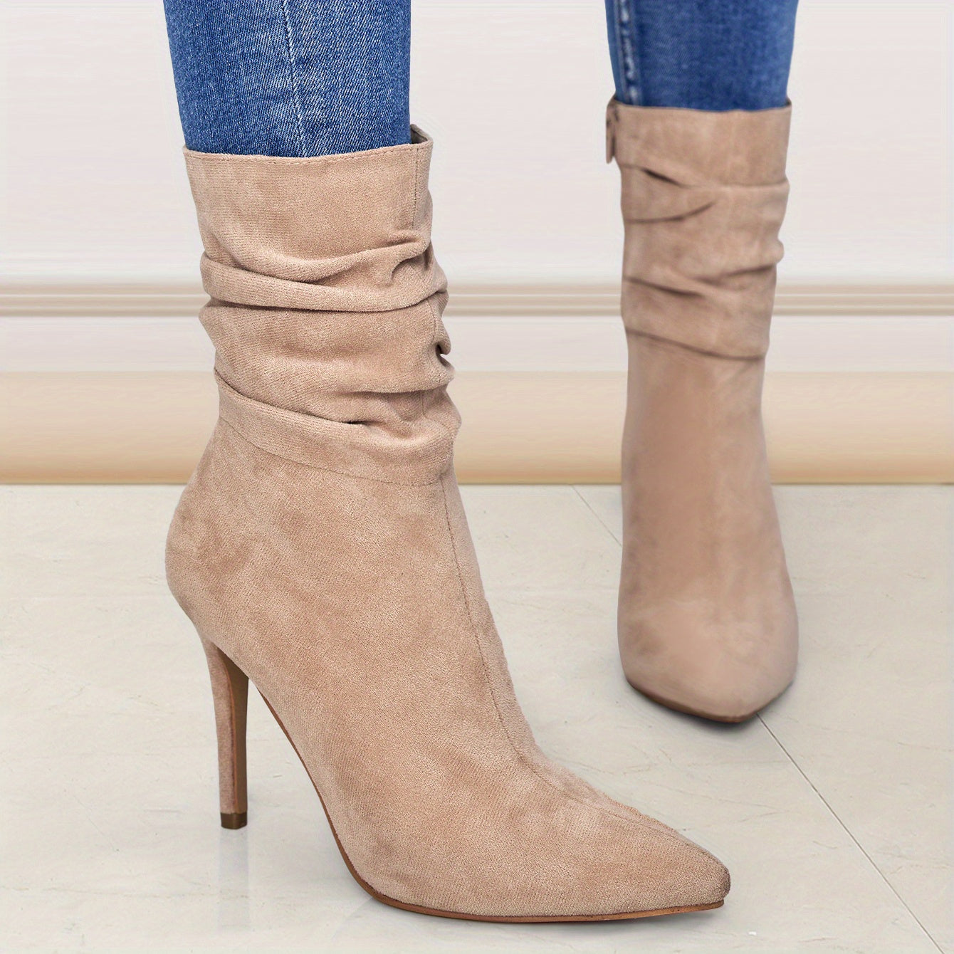 Bottines mi-mollet pour femme