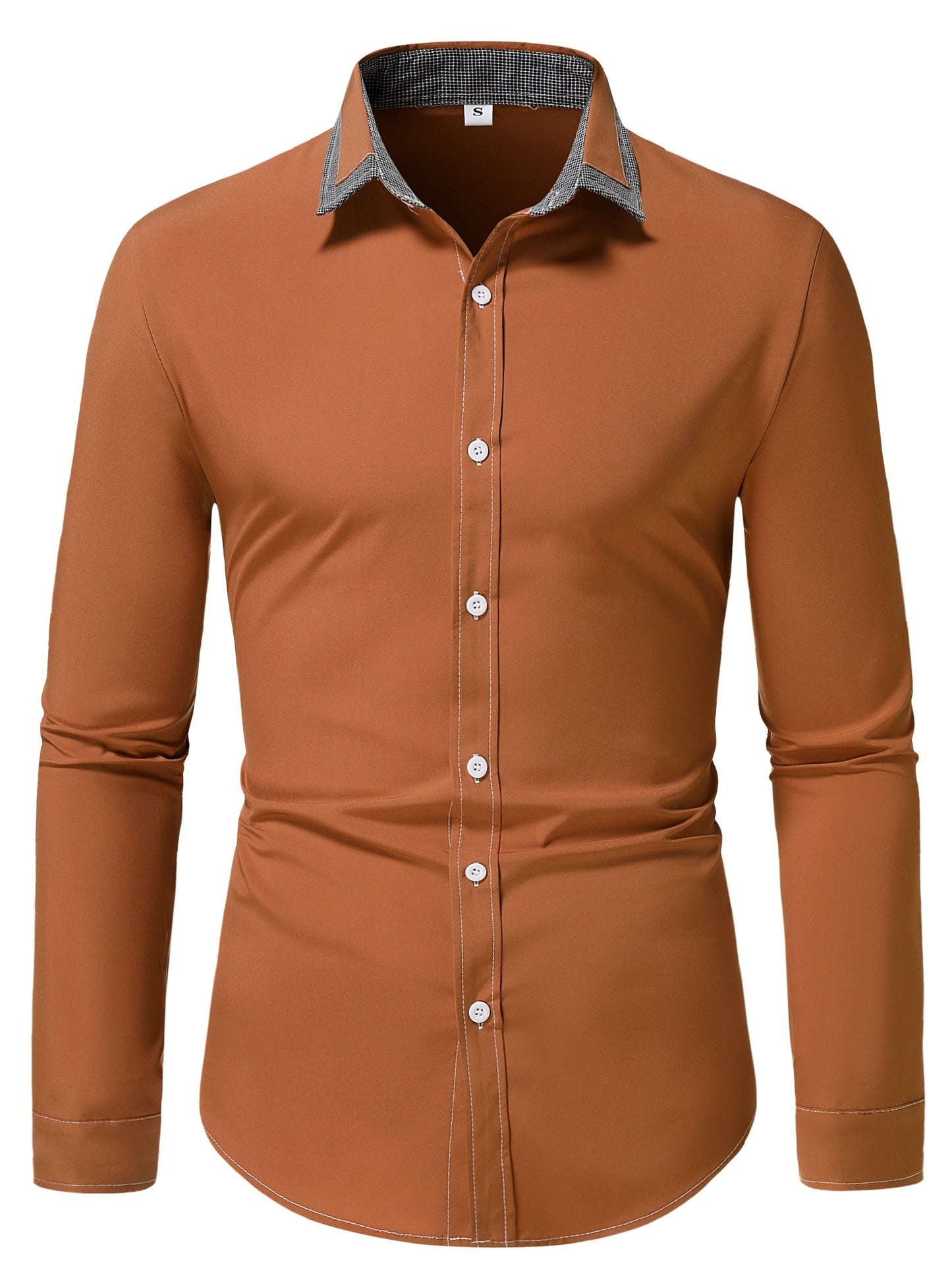 Chemise de couleurs contrastants pour un style décontracté et moderne pour hommes