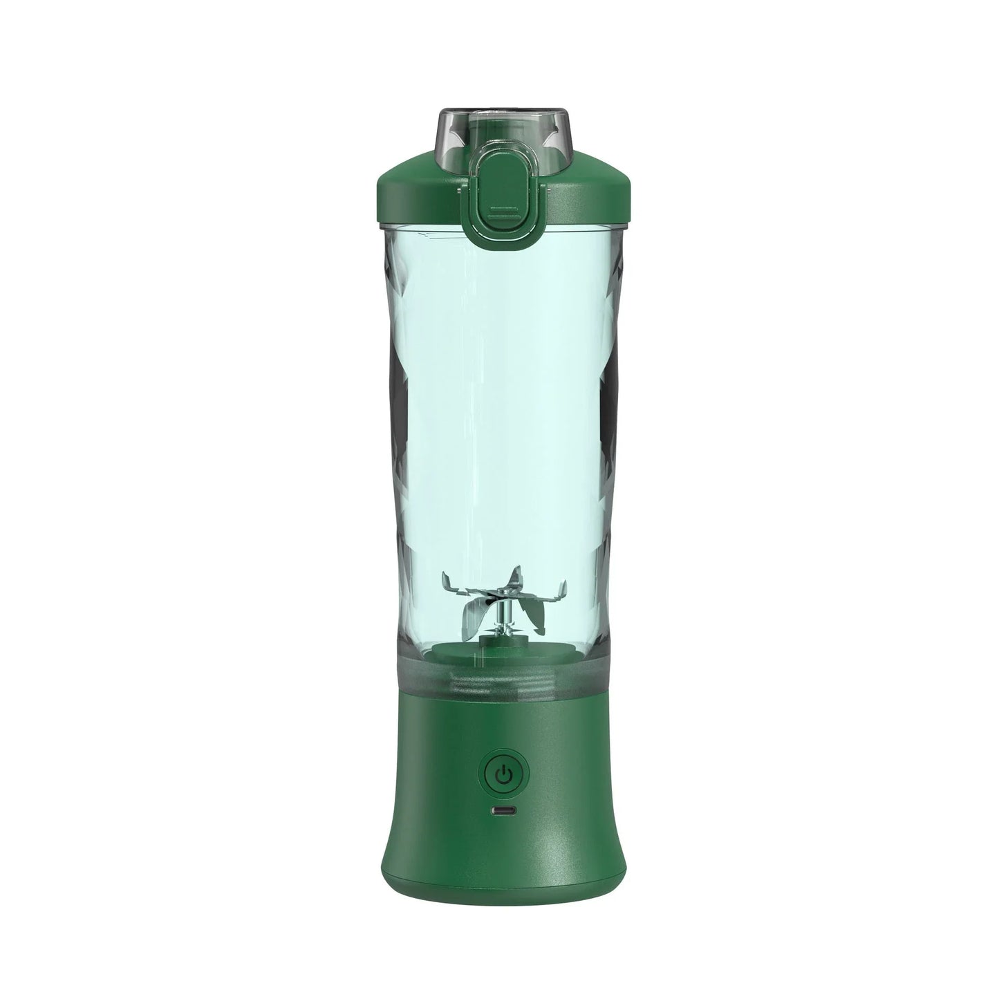 Mixeur portable vert rechargeable, compact, idéal pour smoothies et jus faits maison